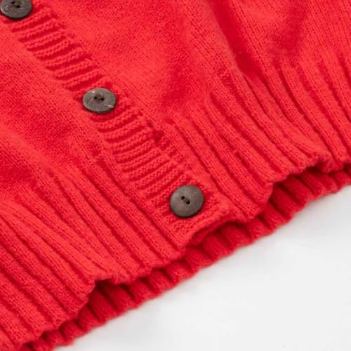 Image of Women's Funny Fall Winter Animal Floral Christmas Tree Long Sleeve Button Knit Cardigan Sweater
