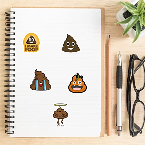 Funny Poop Stickers for Kids | 60 PCS | Toys Stickers, Vinyl Waterproof for Laptop, Guitar, Skateboard, Luggage, Phone, Hydro Flask | Gift for Kids Teen Birthday Party