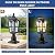 LONEDRUID Dusk to Dawn Outdoor Lamp Post Lights Waterproof Exterior Pole Lantern Lighting Fixtures with 3-Inch Pier Mount Base for Garden Patio Yard Pathway Driveway