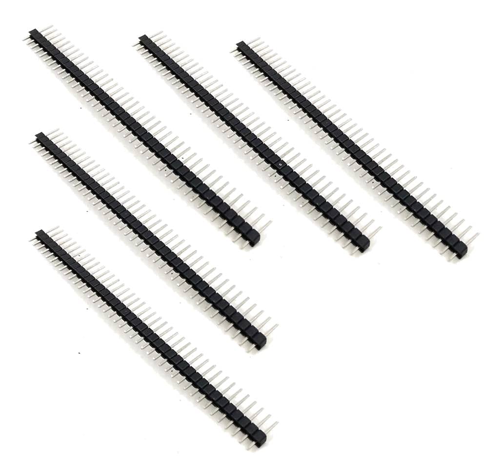 INSIGNIA LABS - 5 Pieces 40 Pin 1x40 Single Row Male pin Header Connector Strip for Arduino, Set of 5, Black (5 Pieces) (B09CL9PDSD) Amazon Price History, Amazon Price Tracker