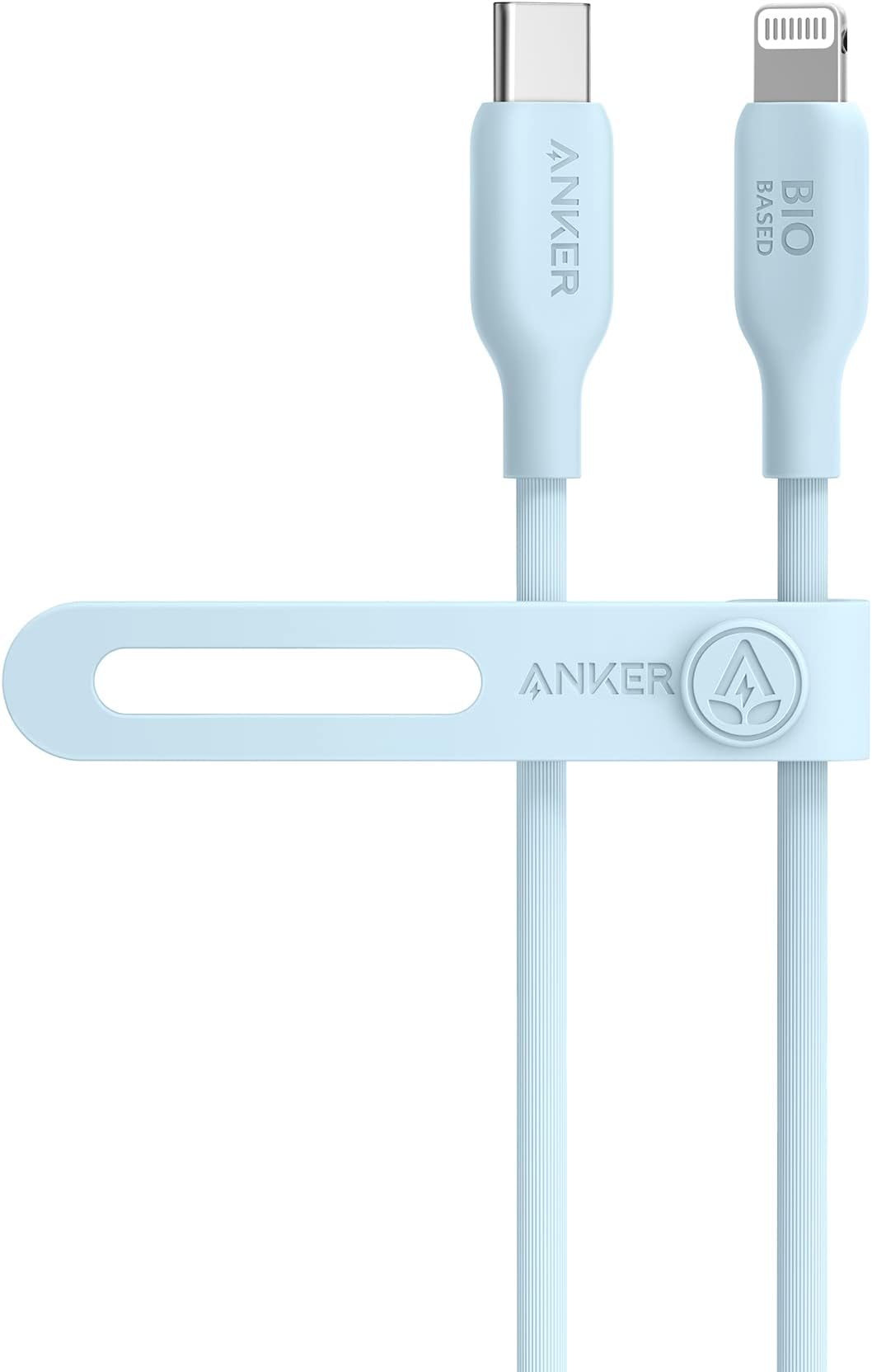 Anker USB C to Lightning Cable[3FT], MFi Certified, Bio-Based Charging Cord, for iPhone 14 Series,and More(USB 2.0, Blue)
