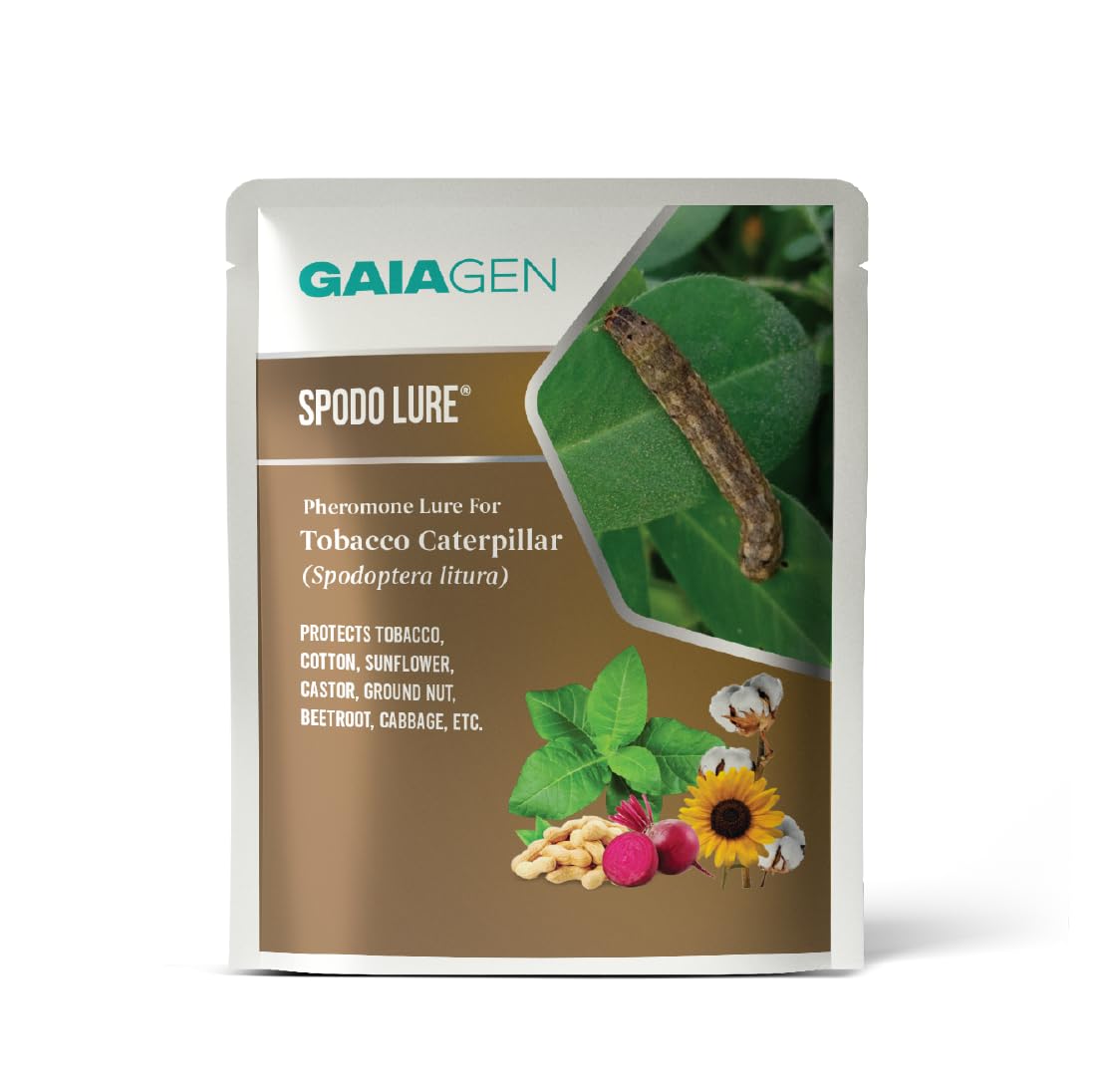 GAIAGEN Spodo® Lure - Pheromone Lure for Tobacco Caterpillar (Spodoptera litura) | Pack of 10 | (Does not Include Traps)