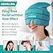 Comfcube Migraine & Headache Relief Ice Cap, 2 Hours Long Lasting Cold Therapy Wearable & Washable Form Fitting Ice Hat for Sinus & Stress Relief, Puffy Eyes, Severe Migraines, Chemo