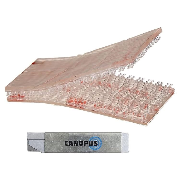 CANOPUS Dual Lock, 25.4mm x 50mm, 12 Pack, Waterproof Reclosable Fastener, Self Adhesive Pads for Picture Hanging, Mounting Purposes, toll Pass Strips