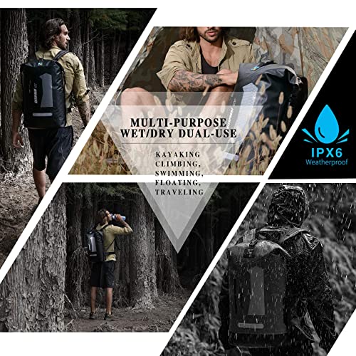Idrybag Waterproof Backpack Dry Bag 20L/30L/40L, Floating Dry Backpack Waterproof For Men, Dry Sack Waterproof Bag For Backpacking Kayak #TOP5