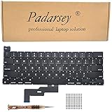 Pardarsey Replacement Keyboard Compatible with MacBook Pro 13" A2338 2020 2022 US Layout+Keyboard Screws+Screwdriver