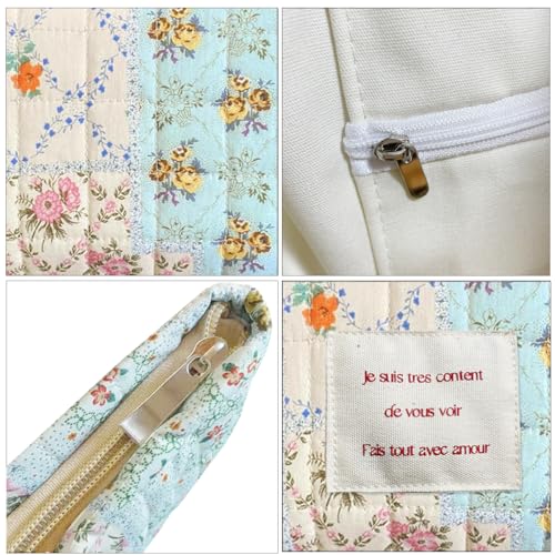 Image of Sunwel Fashion Top Zipper Floral Quilted Bag Small Tote Bag for Women