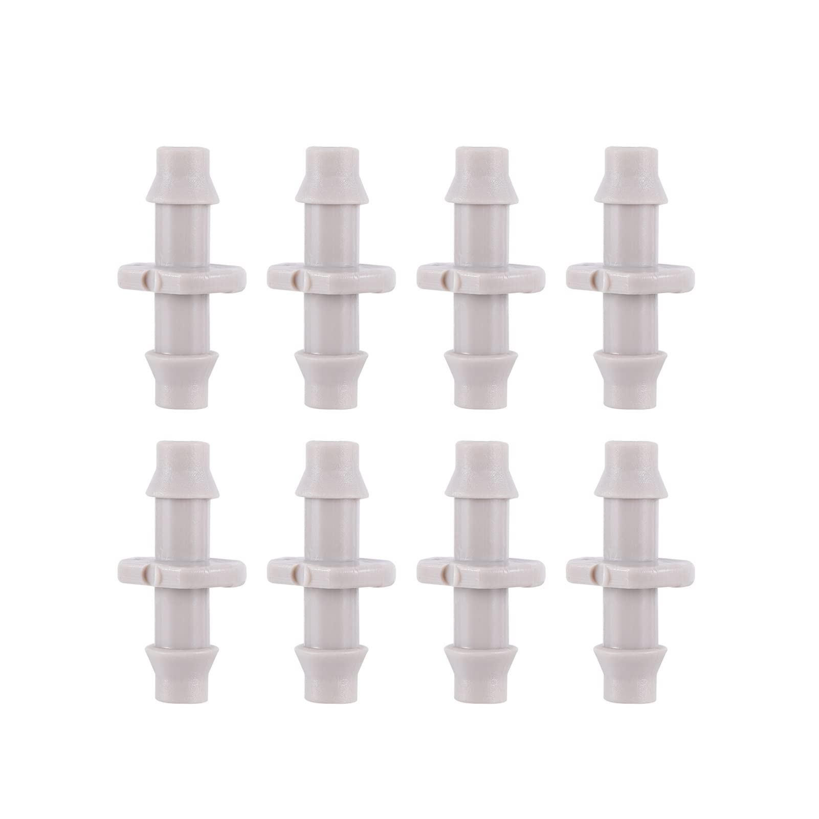 Garden Plumbing 1000 Pieces 1/4 Inch Hose Fittings Double Barbed Straight Pipe Garden Drip Irrigation 4/7mm Hose PE Pipe Water Distribution Fittings