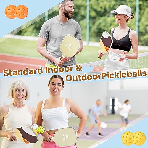 Image of niupipo Pickleball Paddles Set of 2 or 4, USAPA Approved Fiberglass Pickleball Paddle Set with Balls and Bag, Polypropylene Honeycomb Core, Lightweight Pickleball Paddles for Beginners Men Women