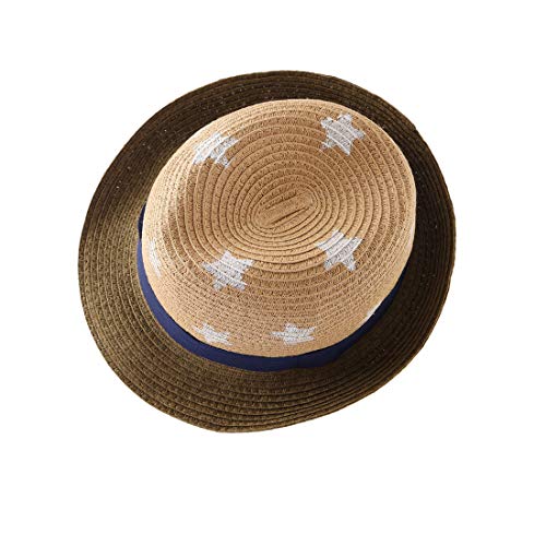 Llmoway Baby Boys Fedora Straw Sun Hats Infant Breathable Hat With Short Brim Beach Travel Hat #48 #TOP5