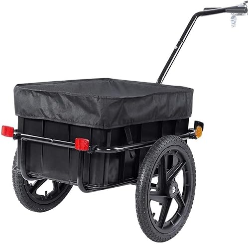 Fahrrad anhänger Fahrradanhänger, 70 L, Lastenanhänger, Fahrradwagen, Wagen, Griffträger Mit Abdeckung, Fahrrad, Radfahren, Camping, Gepäckaufbewahrung, Transport, Eisen, Schwarz Fahrrad anhänger Fahrradanhänger, 70 L, Lastenanhänger, Fahrradwagen, Wagen, Griffträger Mit Abdeckung, Fahrrad, Radfahren, Camping, Gepäckaufbewahrung, Transport, Eisen, Schwarz