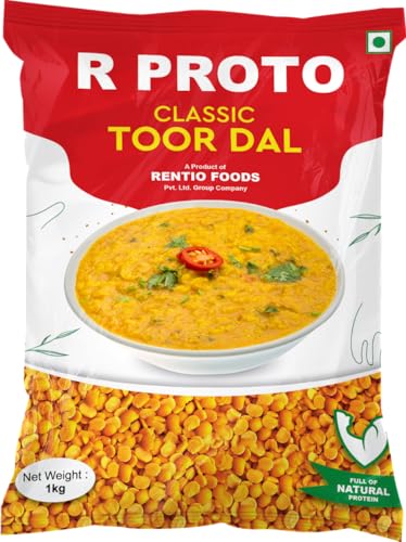 Image of R Proto Classic Arhar Dal 2kg (2 Packs of 1kg) | Unpolished Toor Dal | Tuver Dal /Tur Dal