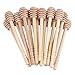 BQLZR 145x20mm legno miele dipper mestolo legno agitazione bastone bastone cucchiaio tuffo drizzler per la raccolta di miele sciroppo melassa confezione da 20