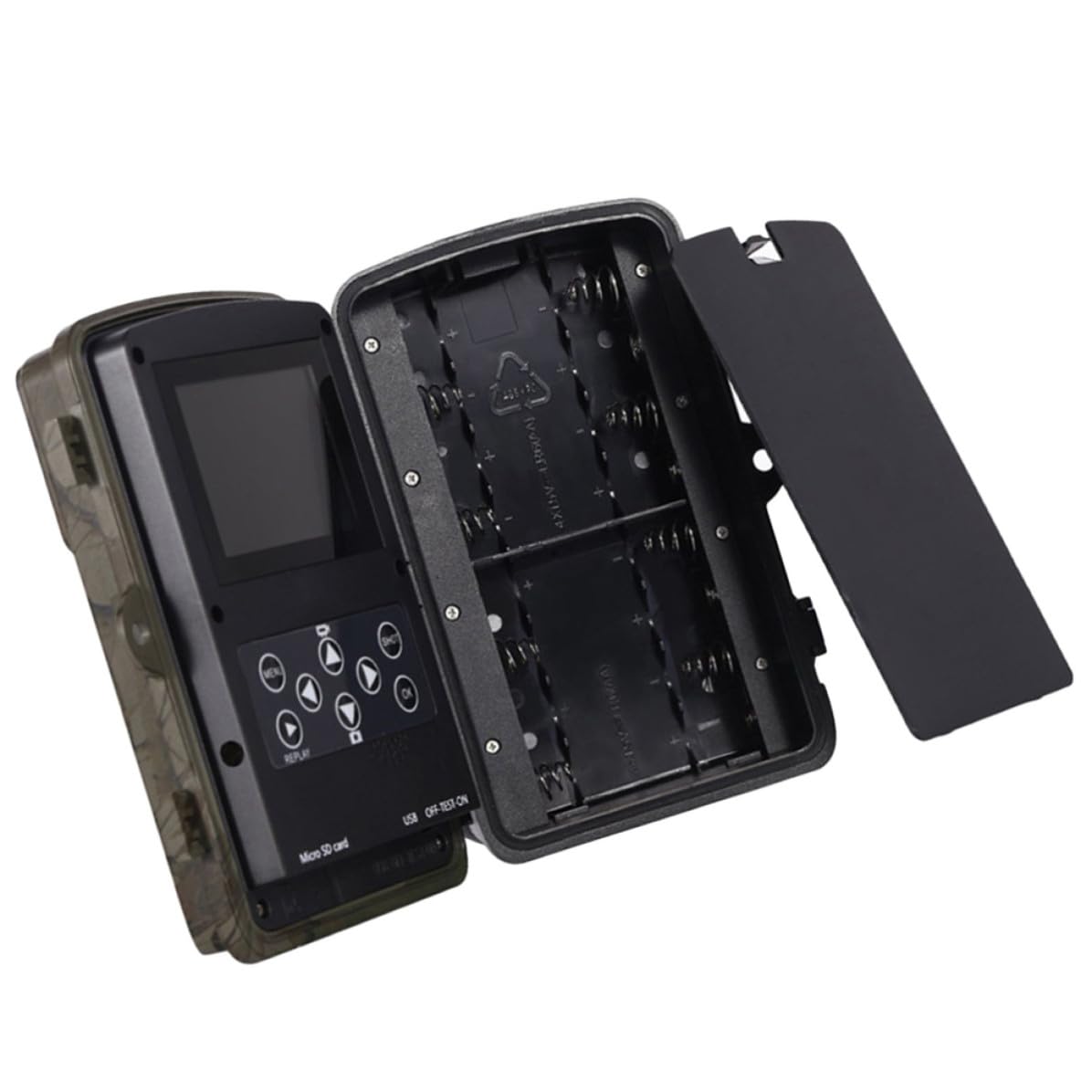 VOSAREA Cámara de Caza y Disparador Rápido de 0,3 S 1080p 16mp 42 LED IR, Resistente al Agua Ip65 Videocámara para Exteriores Adecuado para Observación Forestal y Seguridad