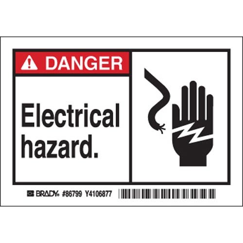 Brady 86799, Machine/Equipment Label, (20 Packs of 5 pcs)