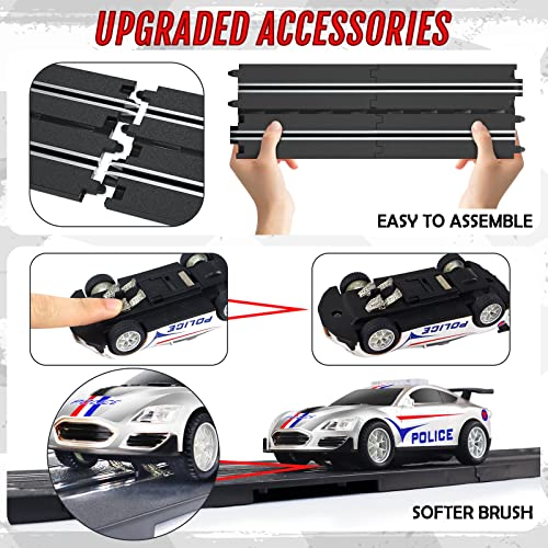 Race Track Toys for Boys Age 8-12 with 2 Loop, 4 Race Cars 1:43 Scale with Headlights, Battery Operated Slot Car Race Track Set, 2 Controllers, Lap Counter, 2 Player Game, Gift for Kids 6+ Year Old - Thumbnail 2