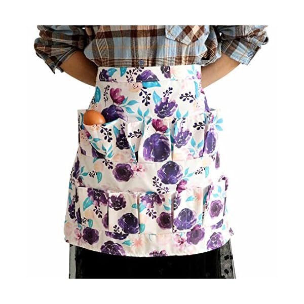 BetterJonny Egg Apron for Fresh Eggs, Egg Collecting Apron with Deep Pockets Chicken Egg Apron for Women Egg Baskets Holder Apron Egg Carrier Canvas Apron for Housewife Farmhouse