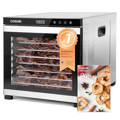 COSORI Food Dehydrator for Jerky, 10 Trays, 16.2ft² Drying Space,