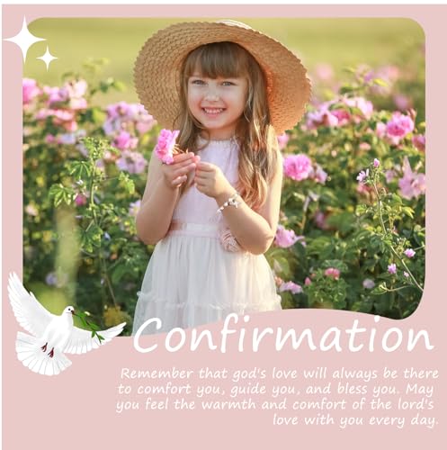 Image of Catholic Cross Bracelet for Girls First Communion Baptism Confirmation Gifts for Teen Girls Virgin Mary Charm Bracelet Handmade Jewelry Gift for Girls Women Easter Gifts for Girls (Gold)