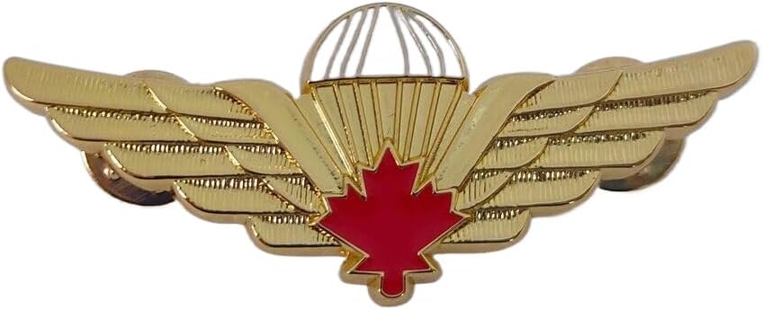 Reproduction CANADA ARMY JUMP WINGS PARACHUTIST HAT METAL BADGE PIN INSIGNIA
