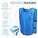 24 Pack Scrimmage Team Soccer Pinnies Vests Jerseys Mercerized Fabric Team Training Practice Vests Pinnies for Youth Adult Sports Basketball, Soccer, Football, Volleyball (Orange, Blue)
