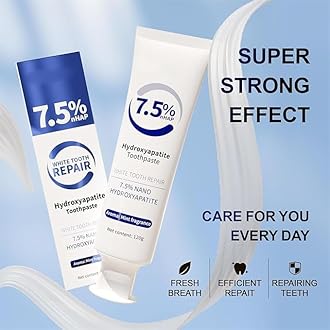 Hydroxyapatite Toothpaste 2-Pack for Enamel Protection,Fluoride-Free Formula with Gentle Mint,Enamel Protection and Tooth Strengthening,for Sensitive Teeth,Fresh Breath