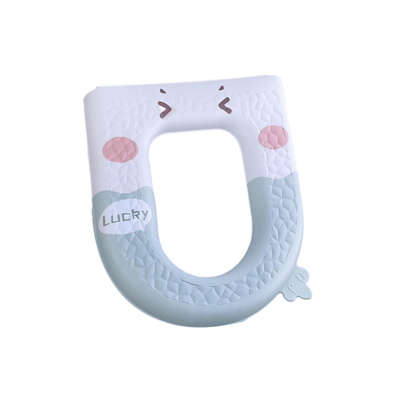 MZSKLW Padded Toilet Seat Washable Toilet Seat Cover Mat Waterproof Closestool Case O-shape Lid Pad Bidet Bathroom Accessories(Color-C)