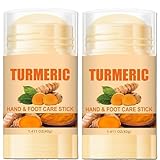 ASMAYSA 2Pcs Turmeric Foot Cream Set, Hydrating & Softening Hand and Foot Cream Balm Stick, Hand and Foot Cracked Heel Moisturizer, for All, Heel Balm Stick for Dry Elbows, 1.41 Oz Each