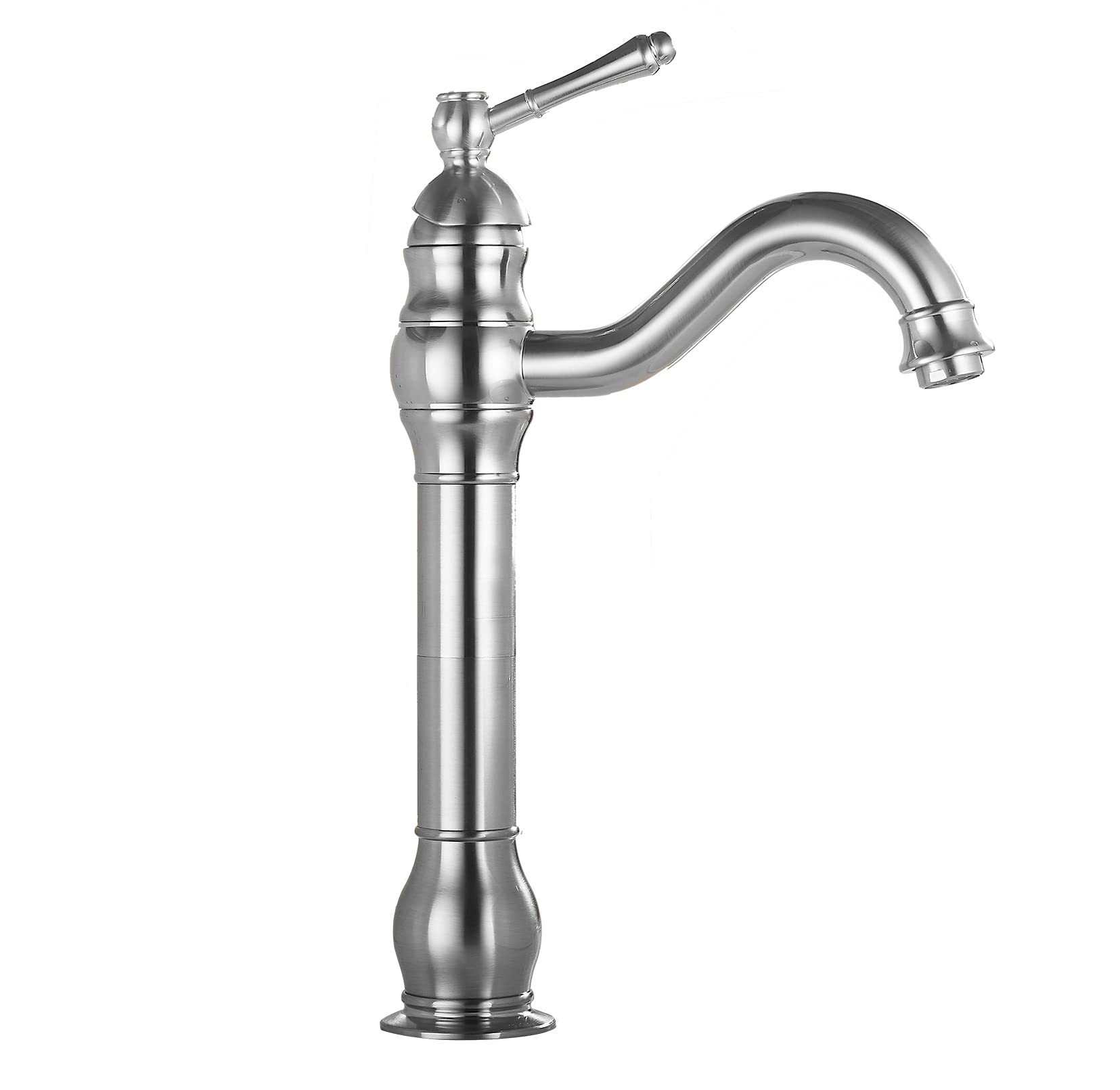 BAKALA Bathroom Sink Faucets Brushed Nickel, Waterfall Bathroom Faucet