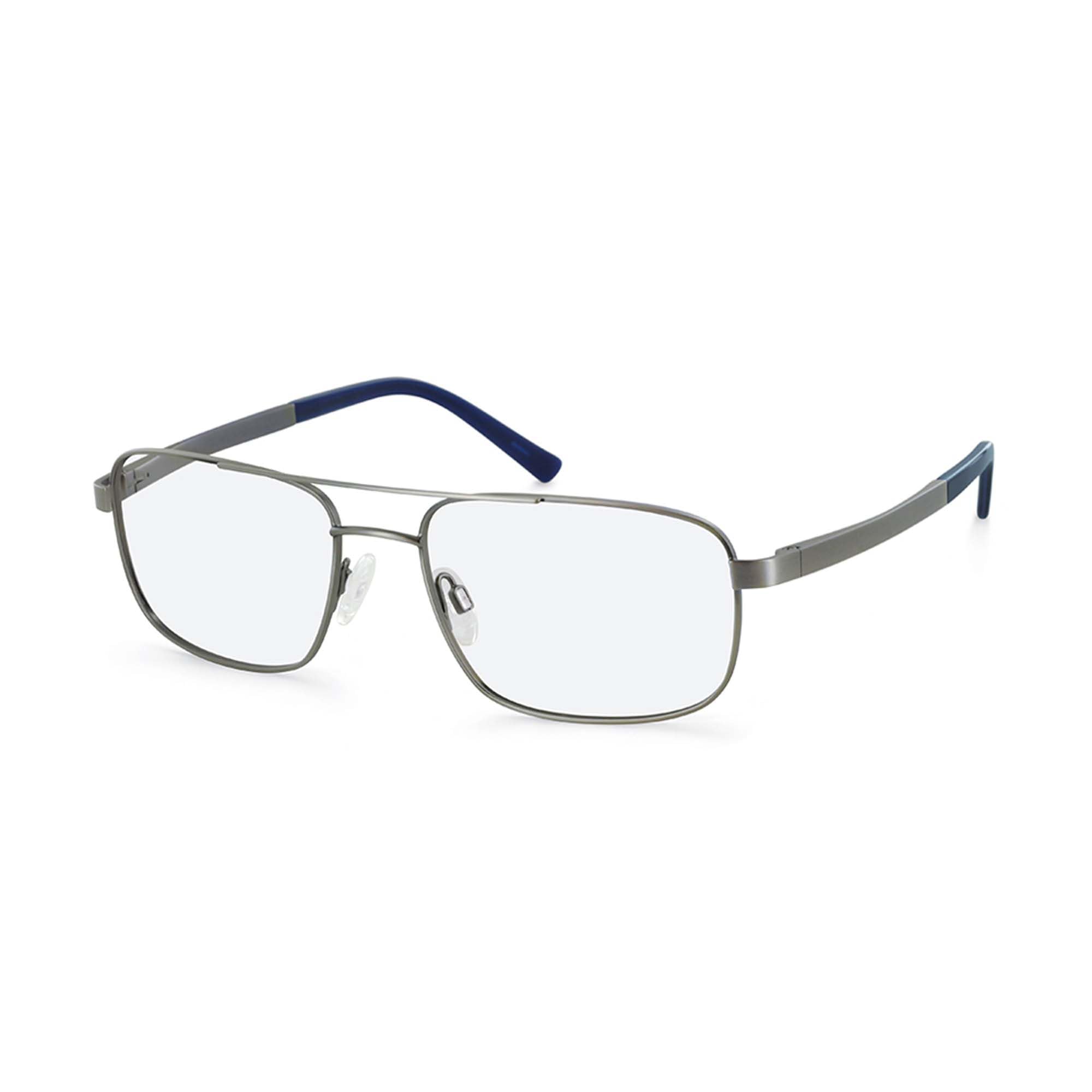 Hero Brille mit Sehstärke für Herren optional mit Sonnenbrillentönung oder Blaulichtfilter, Quadratisch, gefertigt aus Metall (inklusive Brillenetui)