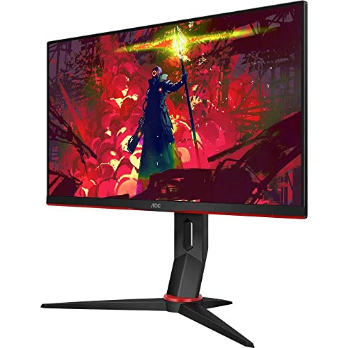 AOC, 24G2/BK, Monitor Gamer Hero 24' 144Hz IPS 1ms AMD FreeSync 24G2, COR PRETA/VERMELHA glide