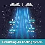 EUHOMY 45 Bottle Wine Cooler Refrigerator, Small Built-in Wine Fridge for Red, White and Champagne, 4.5 Cu.ft Mini Fridge with Adjust Temperature, Black - Image 3