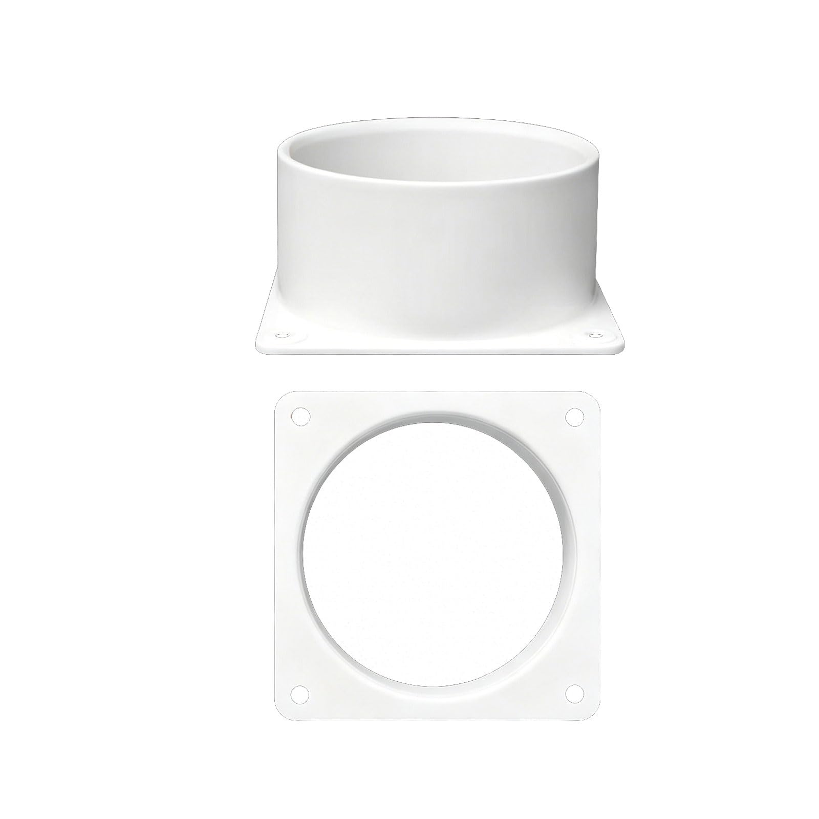 Air Duct Flange Fitting Dryer Vent Wall Plate System Ventilation Flange Pipe Connection Exhaust