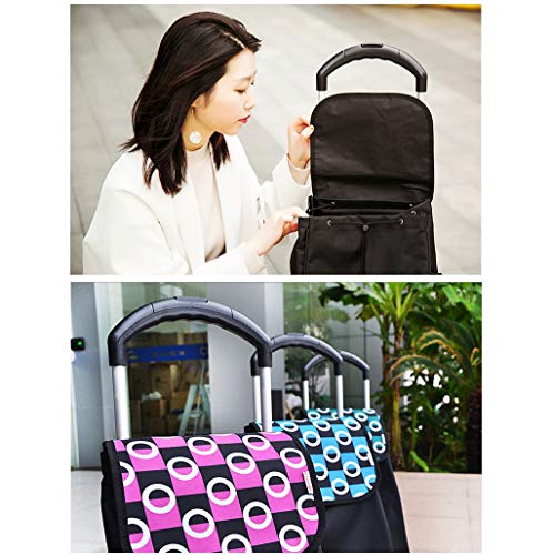 Carrito plegable con ruedas para compras liviano miniatura 6