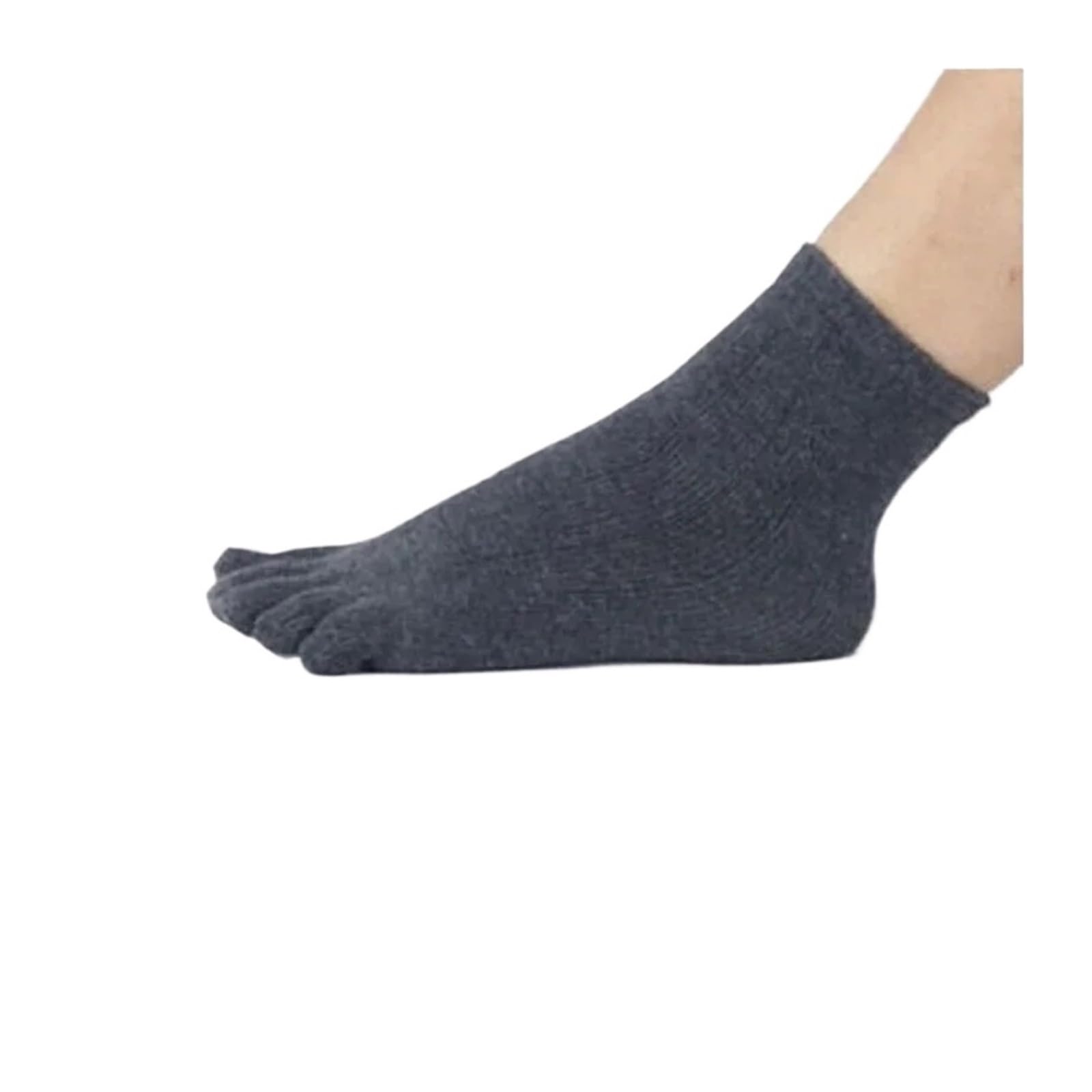 ITRHJTGP Finger Socks 5pair Five-Toed Socks Tabi Flip Flop Mens Running Kintoe Hiking for Fitness(Dark Grey)