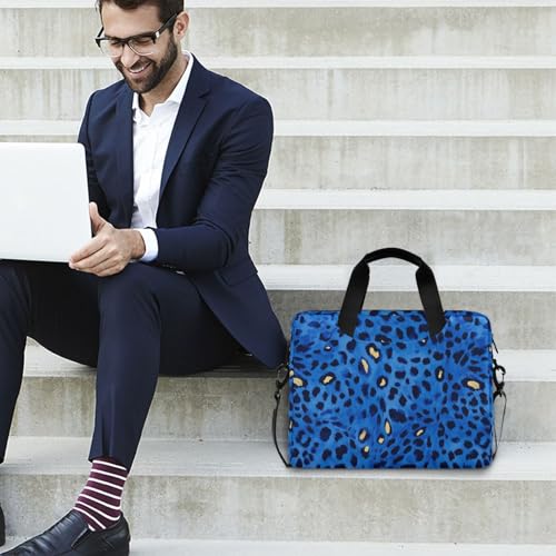 Funda maletín para laptop 15.6' azul diseño leopardo miniatura 3