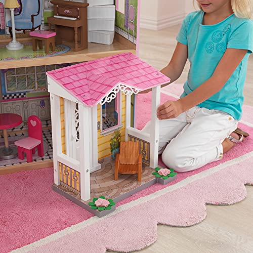 Kidkraft Wooden Sweet & Pretty Dollhouse With Elevator And 15-Piece Accessories, For 12-Inch Dolls, Large 3-Story House, Gift For Ages 3+ #TOP3