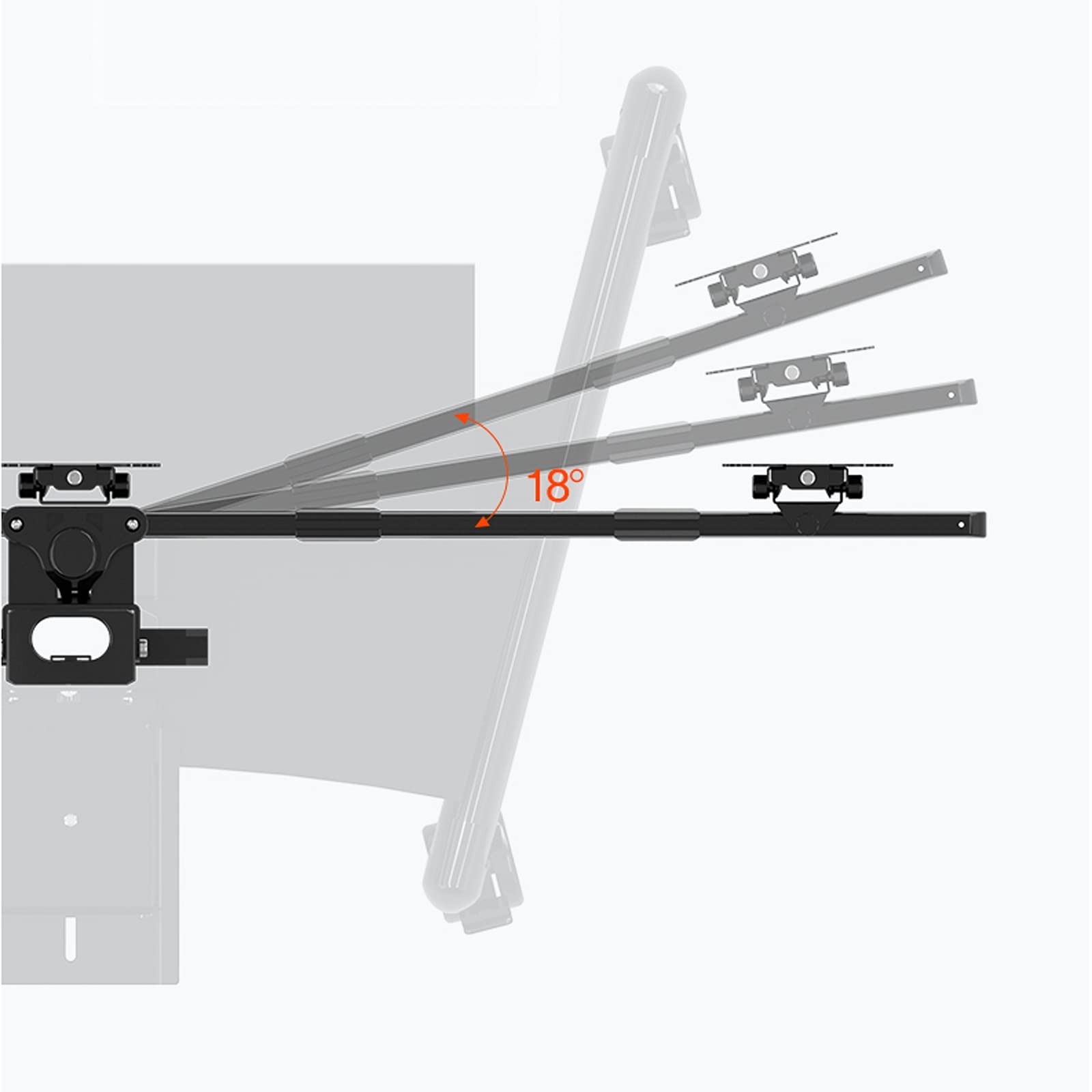 Supporto Monitor Braccio 17 "-24" / 24 "-30" Monitor a sei schermi del monitor del monitor del monitor Carrello mobile con tastiera e supporto per monitor per impieghi gravosi regolabili regolabile Br