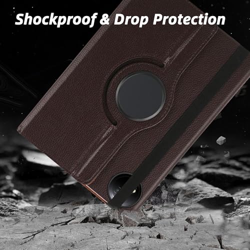 Image of TGK 360 Rotatable Smart Flip Case Cover for Redmi Pad SE 8.7 inch Tablet (Brown)