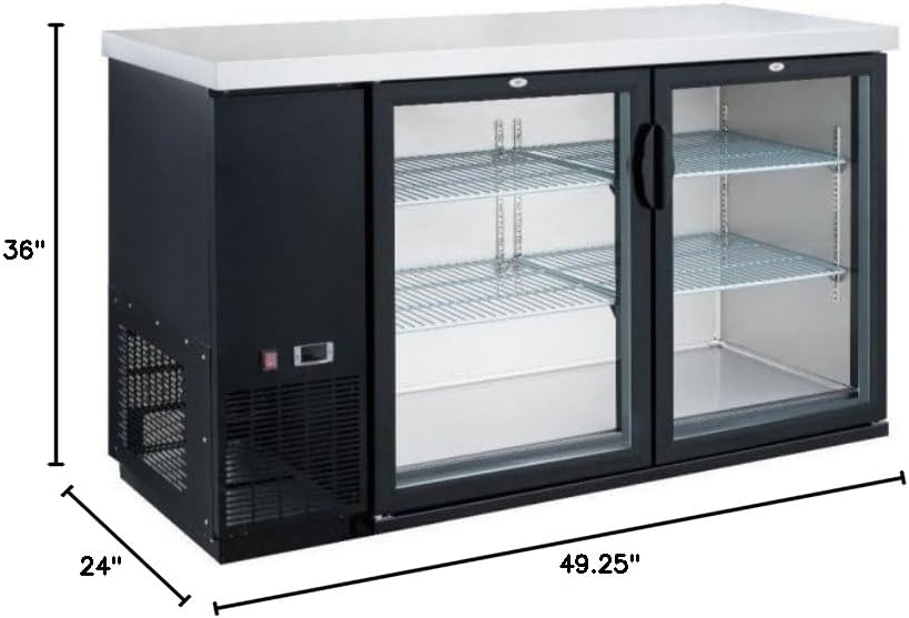 Dukers DBB48-H2 11.2 cu. ft. 2-Door Bar and Beverage Cooler, Hinge Doors