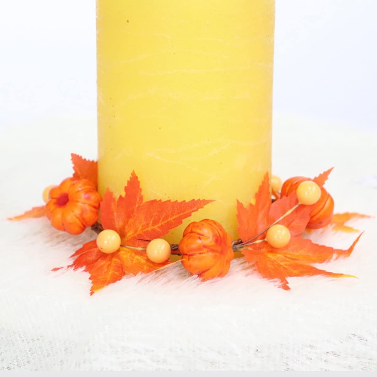 Cabilock 4 Juegos De Velas De Halloween con Forma De Y Hojas De Arce para Decoración De Fiestas De Navidad Y Acción De Gracias (4 Unidades)