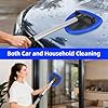 desin Windshield Cleaning Tool, Car Window Cleaner Windshield Cleaner with 4 Reusable and Washable Microfiber Pads and Extendable Handle Auto Inside Glass Wiper Kit #5