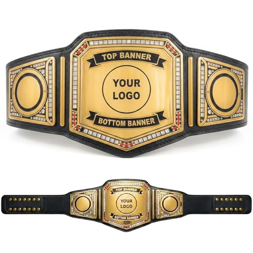 HANDSY Custom Championship Belt - Personalized Custom Wrestling Belt - Customizable Championship Belt for Award Sports Events (2mm Brass)