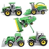 victob Set mit 5 Farm Traktor Spielzeugen, Metallguss Traktoren für Kinder...
