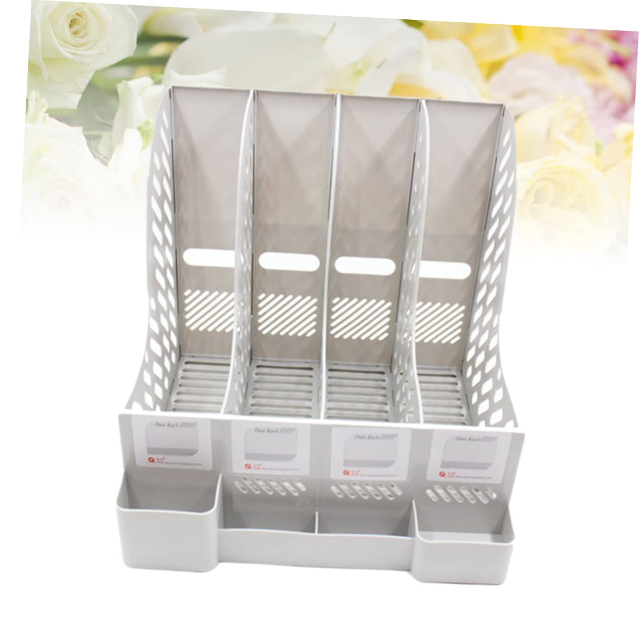 OSALADI Creative Compartment Desktop Document Organizer Rack File Holder for Home Office for Magazines Folders and Documents Storage Modern Design for Tidy