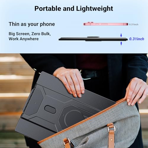 Image of Ygretyrjh 16 inch Laptop Screen Extender, 1080P FHD Dual Portable Monitor for Laptop with Speaker, Plug & Play Travel Monitor for 13-17 inch Laptops, Second Screen Compatible with Wins /Mac /Chrome /Android