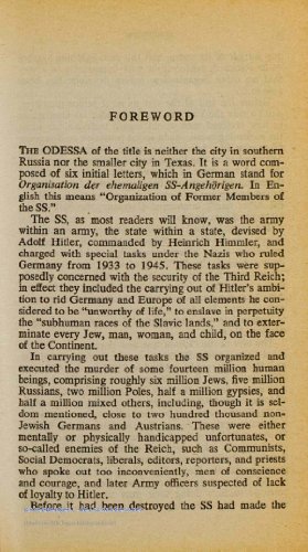 The ODESSA File 0553138960 Book Cover