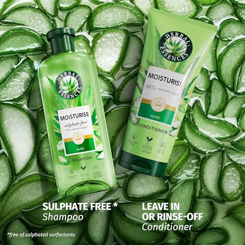 Herbal Essences Sulphate Free Shampoo and Conditioner Set, Hair Care for Dry Hair Including Curly and Wavy Hair, Hydrate, Cleanse, Sulfate Free, Vegan, Value Pack, 2x350ml Shampoo, 2x250ml Conditioner - Image 8