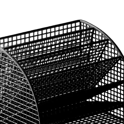 Panier de tri de table à 6 compartiments Qianly étagère de rangement grand format noir