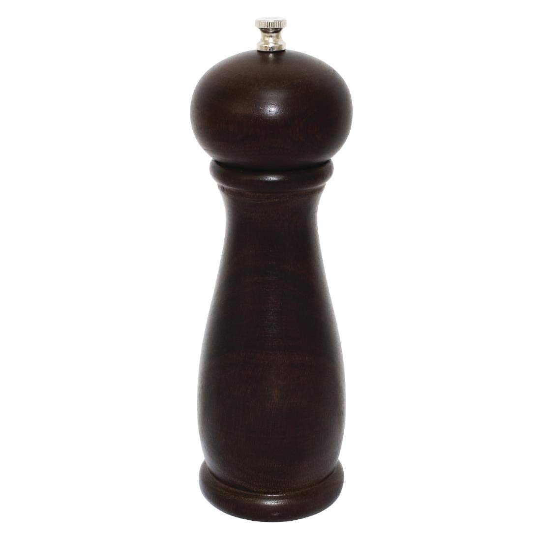 Olympia Dark Wood Salt and Pepper Mill 8In Kitchen Spice Grinder Shaker